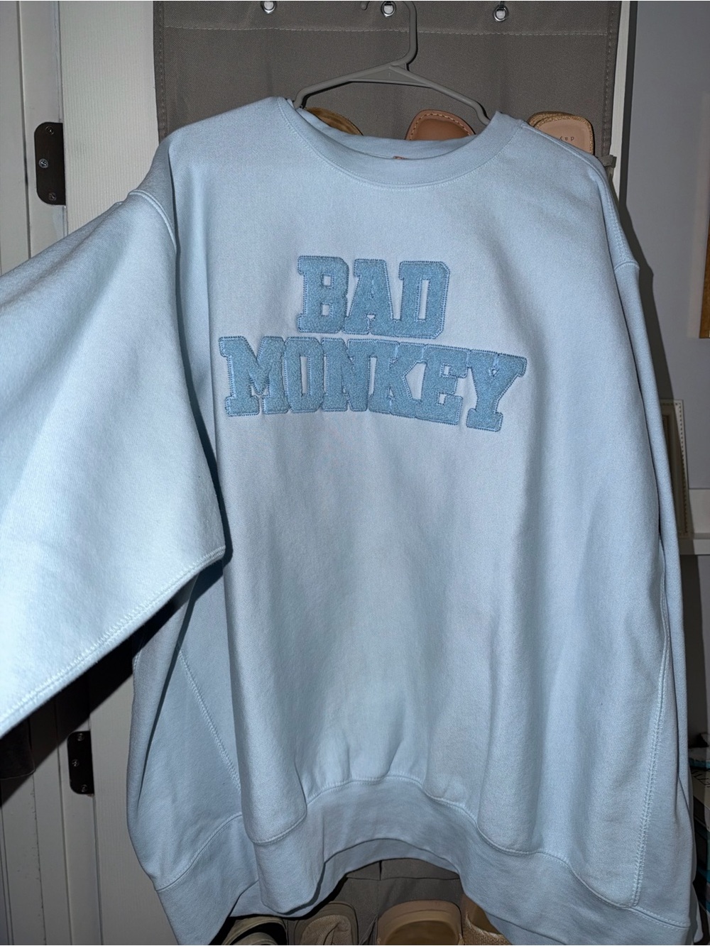 Bad Monkey Light Blue Pullover Sweatshirt